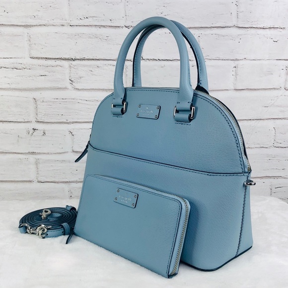 2PCS Kate Spade Carli Groove Street Satchel Wallet - Picture 2 of 8